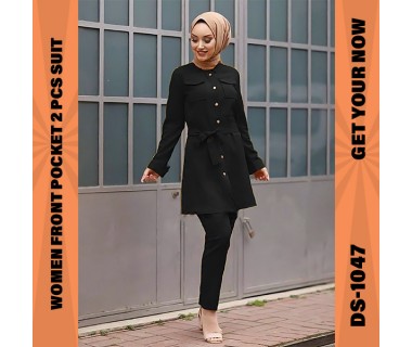 Women Front Pocket 2 Pcs Suit DS-1047 Women Front Pocket 2 Pcs Suit DS-1047